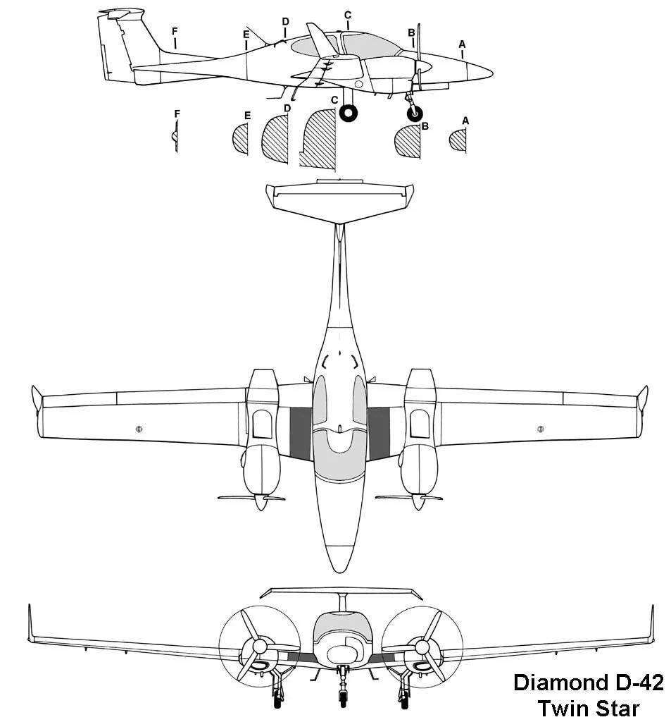 самолет Diamond DA42 Twin star
